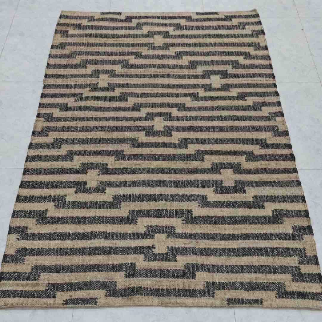 Geometric Pattern Jute Rug - Sustainable Choice for Modern Homes | Order Rug Online